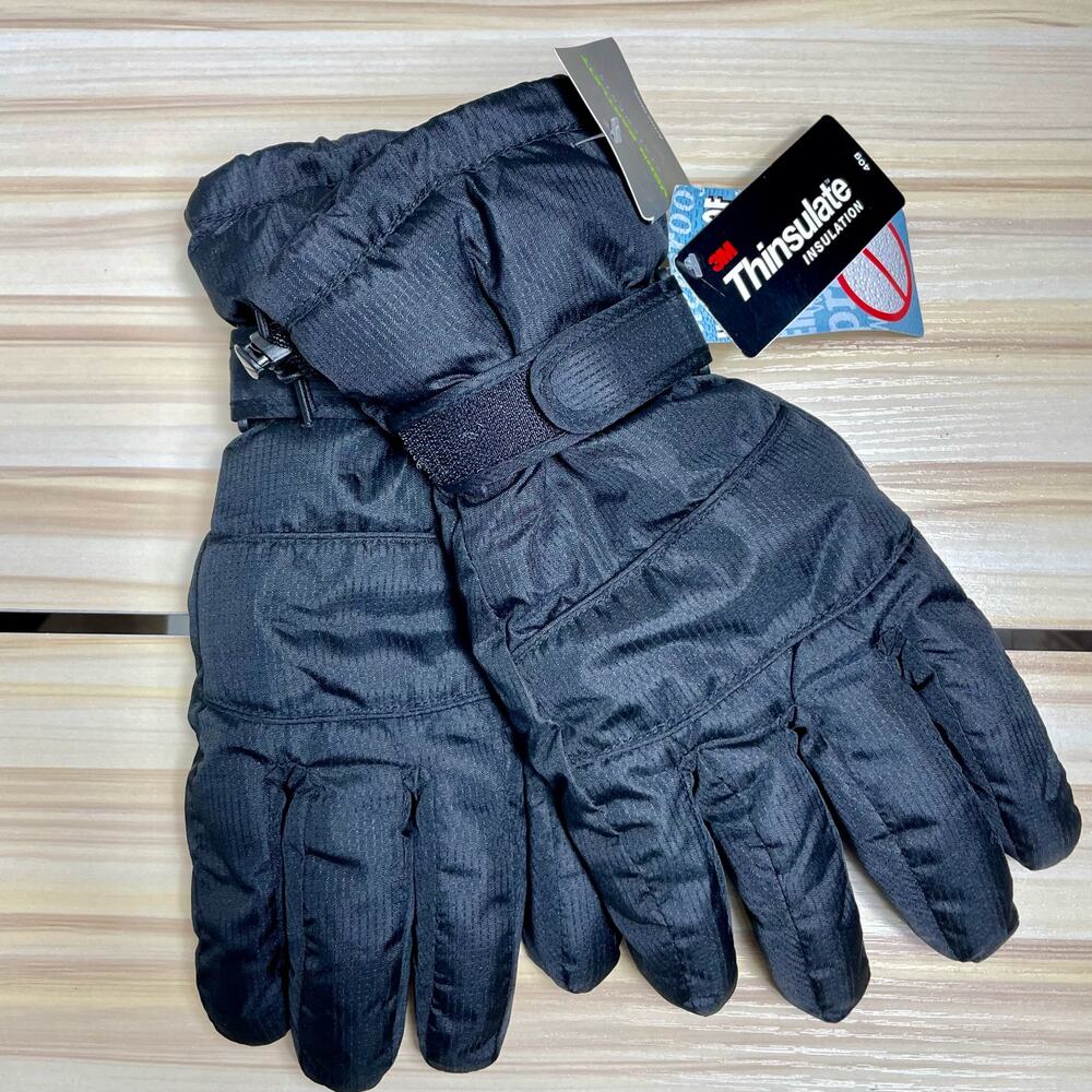 John Bartlett Active Winter Gloves Mens Large XL Black 40g Thinsulate Waterproof